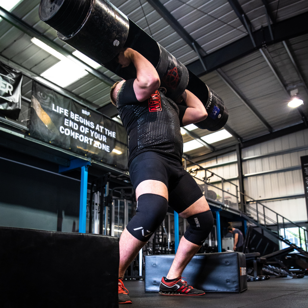 Strongman Knee Sleeves 9mm Black Reflective