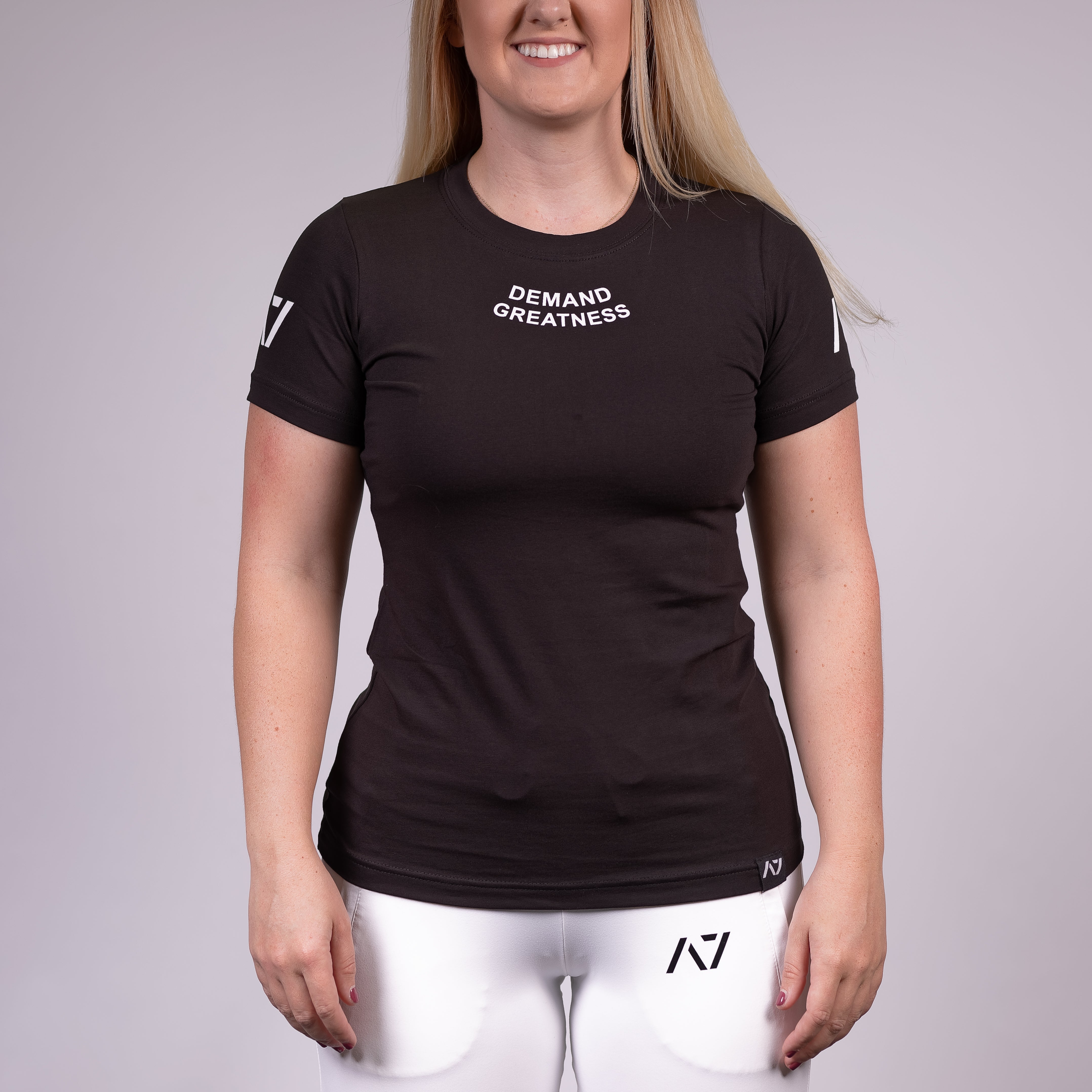 Demand Greatness IPF Approved Logo Women's Meet Shirt - Black