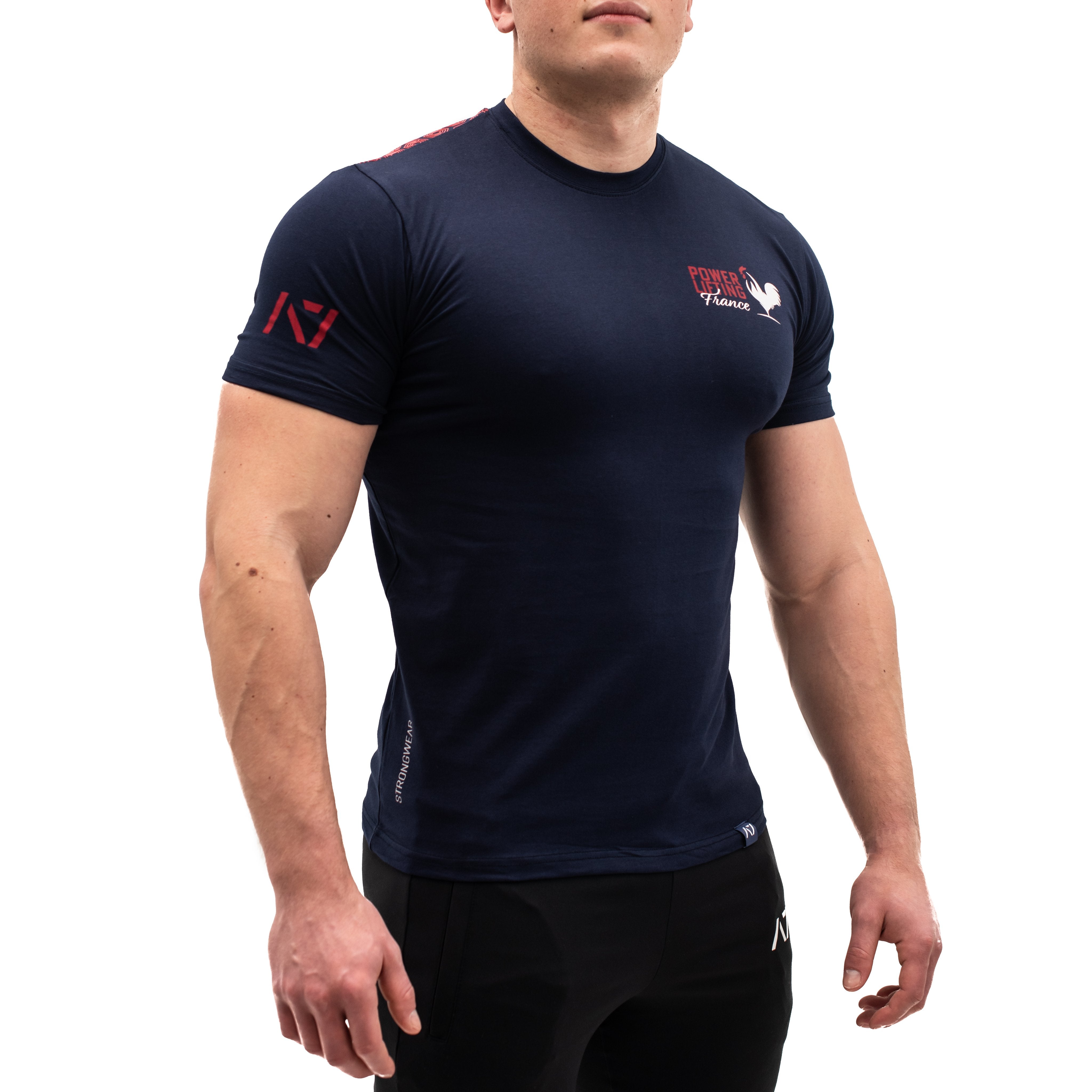 Powerlifting France Bar Grip T-shirt, great as a squat shirt. Purchase Powerlifting France Bar Grip tshirt UK from A7 UK. Purchase Powerlifting France Bar Grip Shirt in Europe from A7 UK. No more chalk and no more sliding. Best Bar Grip Tshirts, shipping to UK and Europe from A7 UK. Powerlifting France is our classic black on black shirt design! The best Powerlifting apparel for all your workouts. Available in UK and Europe including France, Italy, Germany, Sweden and Poland