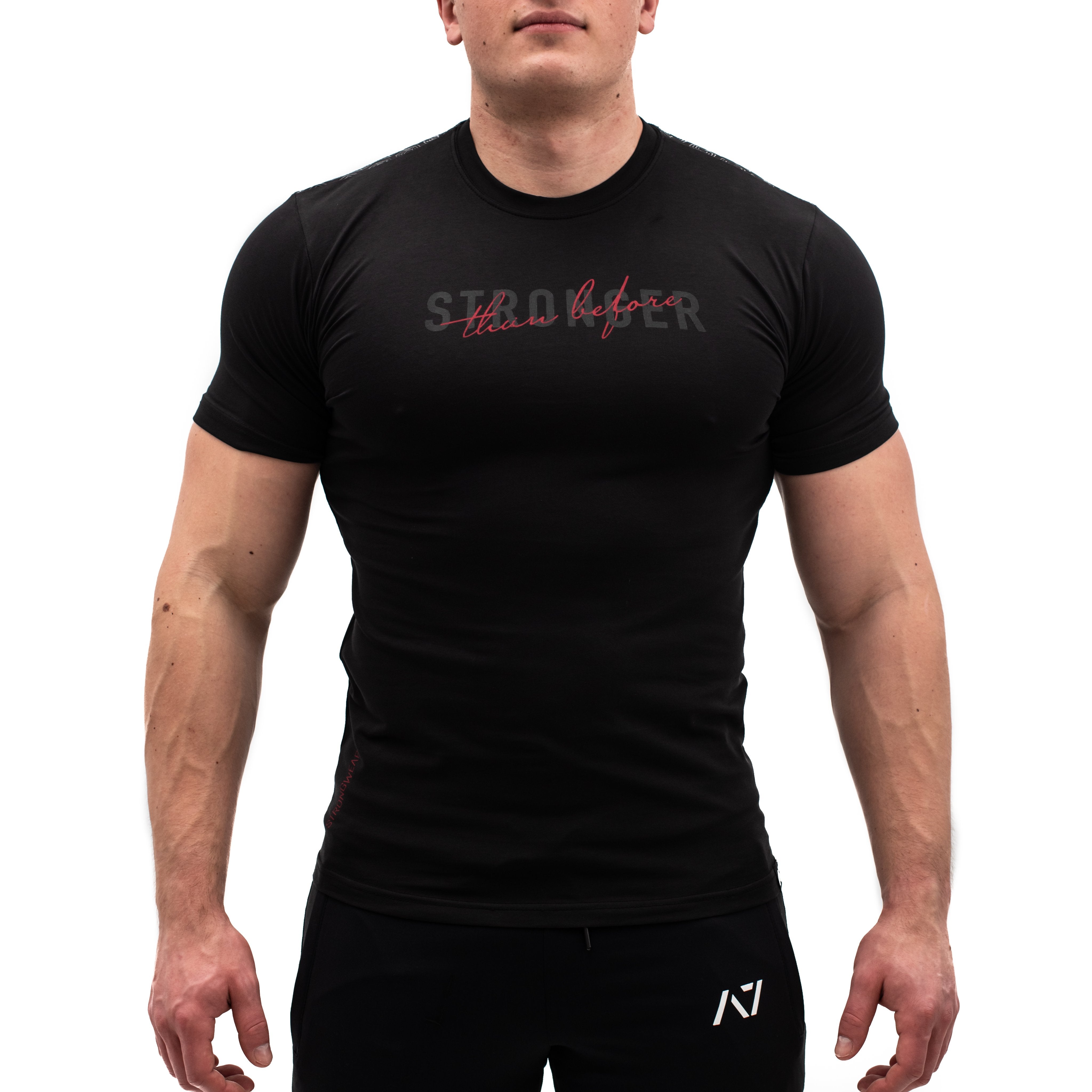 Intertwined Bar Grip T-shirt, great as a squat shirt. Purchase Intertwined Bar Grip tshirt UK from A7 UK. Purchase Intertwined Bar Grip Shirt in Europe from A7 UK. No more chalk and no more sliding. Best Bar Grip Tshirts, shipping to UK and Europe from A7 UK. Intertwined is our classic black on black shirt design! The best Powerlifting apparel for all your workouts. Available in UK and Europe including France, Italy, Germany, Sweden and Poland