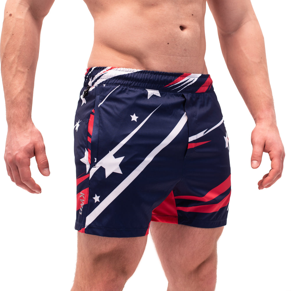 
                      
                        Have you ever squatted in shorts and realised that they may be too tight on you at the bottom of a squat? We have solved this problem with A7 Centre-stretch Squat Shorts. The shorts are made with stretchy fabric in between legs so you are never constricted during your squat. KWD shorts have a shorter inseam and are designed to show off your quads (KWaDs).
                      
                    