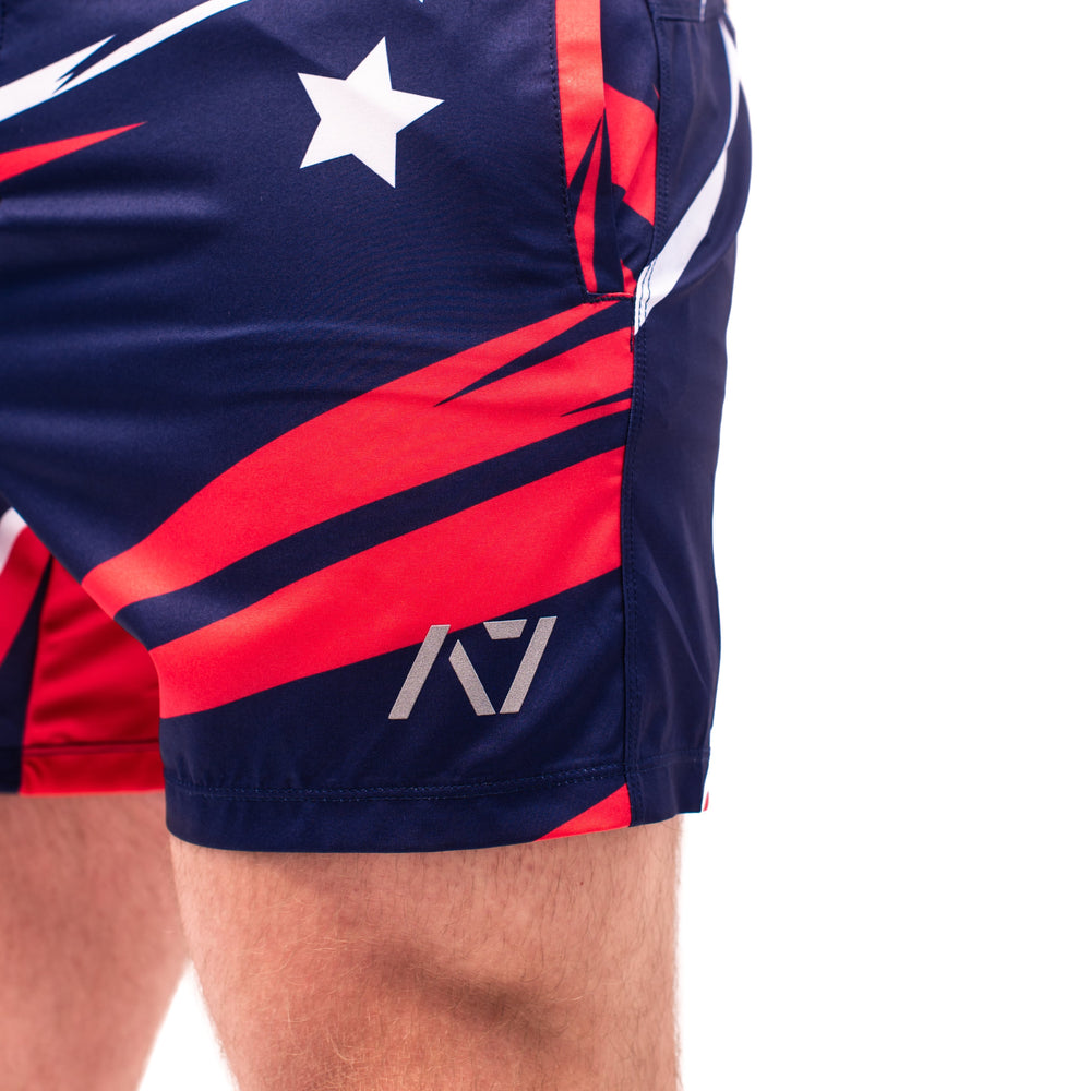 
                      
                        Have you ever squatted in shorts and realised that they may be too tight on you at the bottom of a squat? We have solved this problem with A7 Centre-stretch Squat Shorts. The shorts are made with stretchy fabric in between legs so you are never constricted during your squat. KWD shorts have a shorter inseam and are designed to show off your quads (KWaDs).
                      
                    