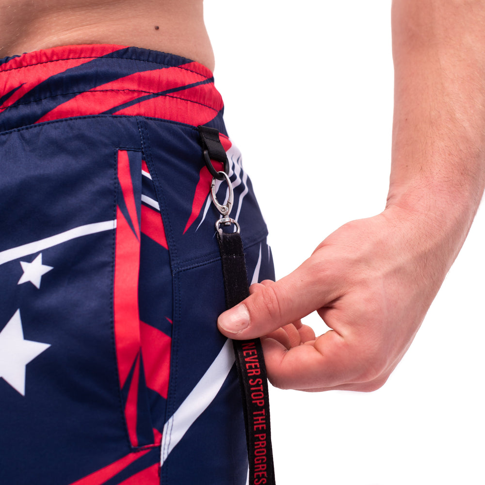 
                      
                        Have you ever squatted in shorts and realised that they may be too tight on you at the bottom of a squat? We have solved this problem with A7 Centre-stretch Squat Shorts. The shorts are made with stretchy fabric in between legs so you are never constricted during your squat. KWD shorts have a shorter inseam and are designed to show off your quads (KWaDs).
                      
                    