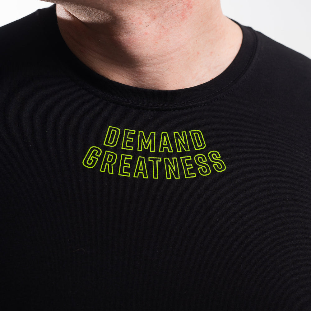 
                      
                        DG23 Alien is our new meet shirt design highlighting Demand Greatness with a double outline font to showcase your impact on the platform. The DG23 Meet Shirt is IPF Approved. Shop the full A7 Powerlifting IPF Approved Equipment collection. The IPF Approved Kit includes Powerlifting Singlet, A7 Meet Shirt, A7 Zebra Wrist Wraps, A7 Deadlift Socks, Hourglass Knee Sleeves (Stiff Knee Sleeves and Rigor Mortis Knee Sleeves). All A7 Powerlifting Equipment shipping to UK, Norway, Switzerland and Iceland.
                      
                    