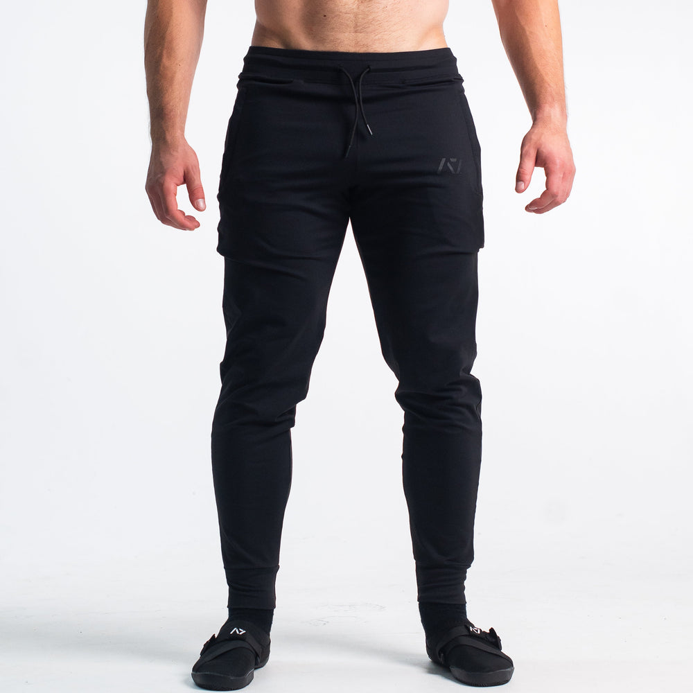 
                      
                        Defy joggers are just as comfortable in the gym as they are going out. These are made with premium moisture-wicking 4-way-stretch material for greater range of motion. These are a great fit for both men and women and offer deep zippered pockets and tapered leg design. Purchase Stealth Defy Joggers from A7 UK shipping to UK or A7 Europe shipping to EU.
                      
                    