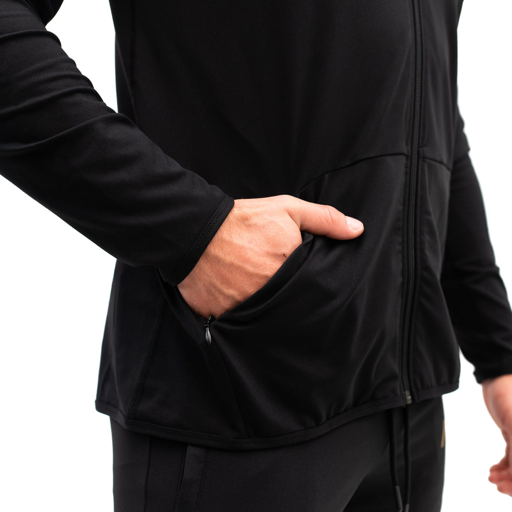 
                      
                        Whether going on a hike or heading to the gym our Defy Jacket will keep you cosy and comfortable. The jackets are made with premium moisture- 4-way-stretch material for a greater range of motion. These are a great fit for both men and women. Purchase Gold Standard Defy jacket from A7 UK shipping to UK or A7 Europe shipping to EU.
                      
                    