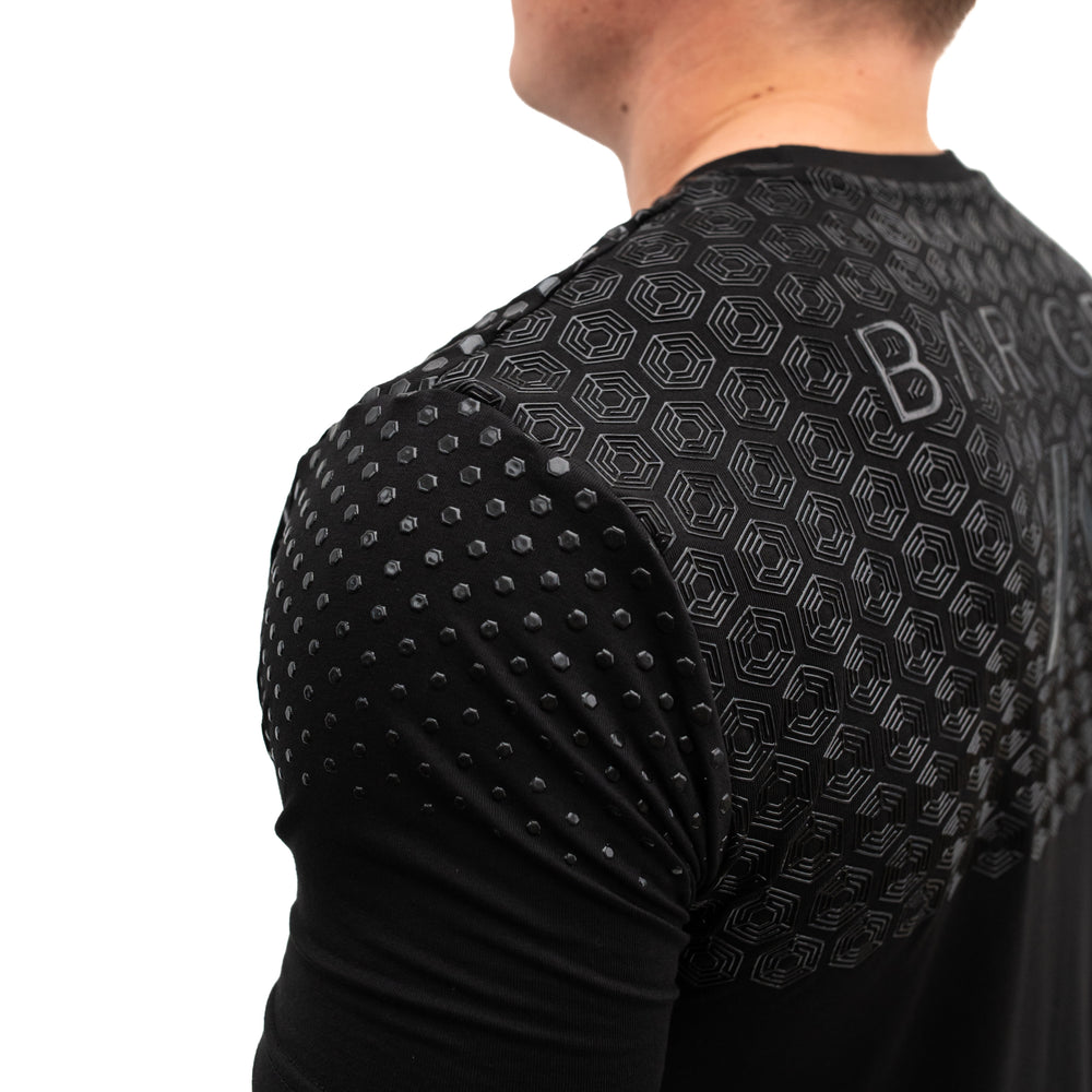 
                      
                        A7 Hex Front Squat Stealth brings bar grip to the front. While Bar Grip has been a go-to for squats and bench, we didn’t want to neglect the need to keep the bar locked in for front squats either. With 3 full inches of grip on the front, you can rest assured that front squats are back in the accessory rotation. Hex Stealth Front Squat available in UK and Europe including France, Italy, Germany, Sweden and Poland
                      
                    
