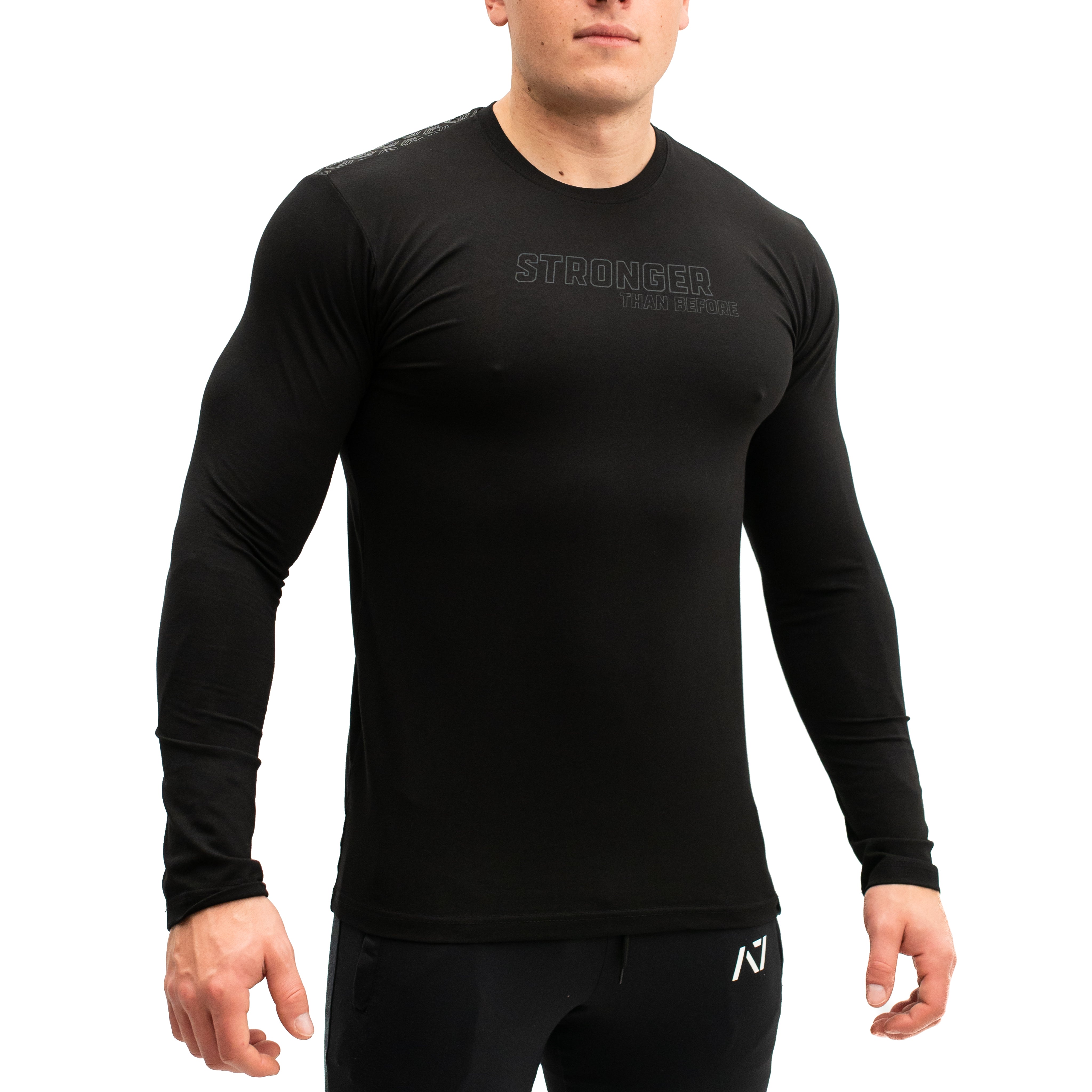The Conquer Bar Grip Shirt reminds us we can conquer challenges and make an impact. The future is only the continuation of our progress. Purchase Conquer Bar Grip from A7 UK and A7 Europe. The silicone grip helps with slippery commercial benches and bars and anchors the barbell to your back. A7UK has the best Powerlifting apparel for all workouts. Available in UK and Europe including France, Italy, Germany, the Netherlands, Sweden and Poland.