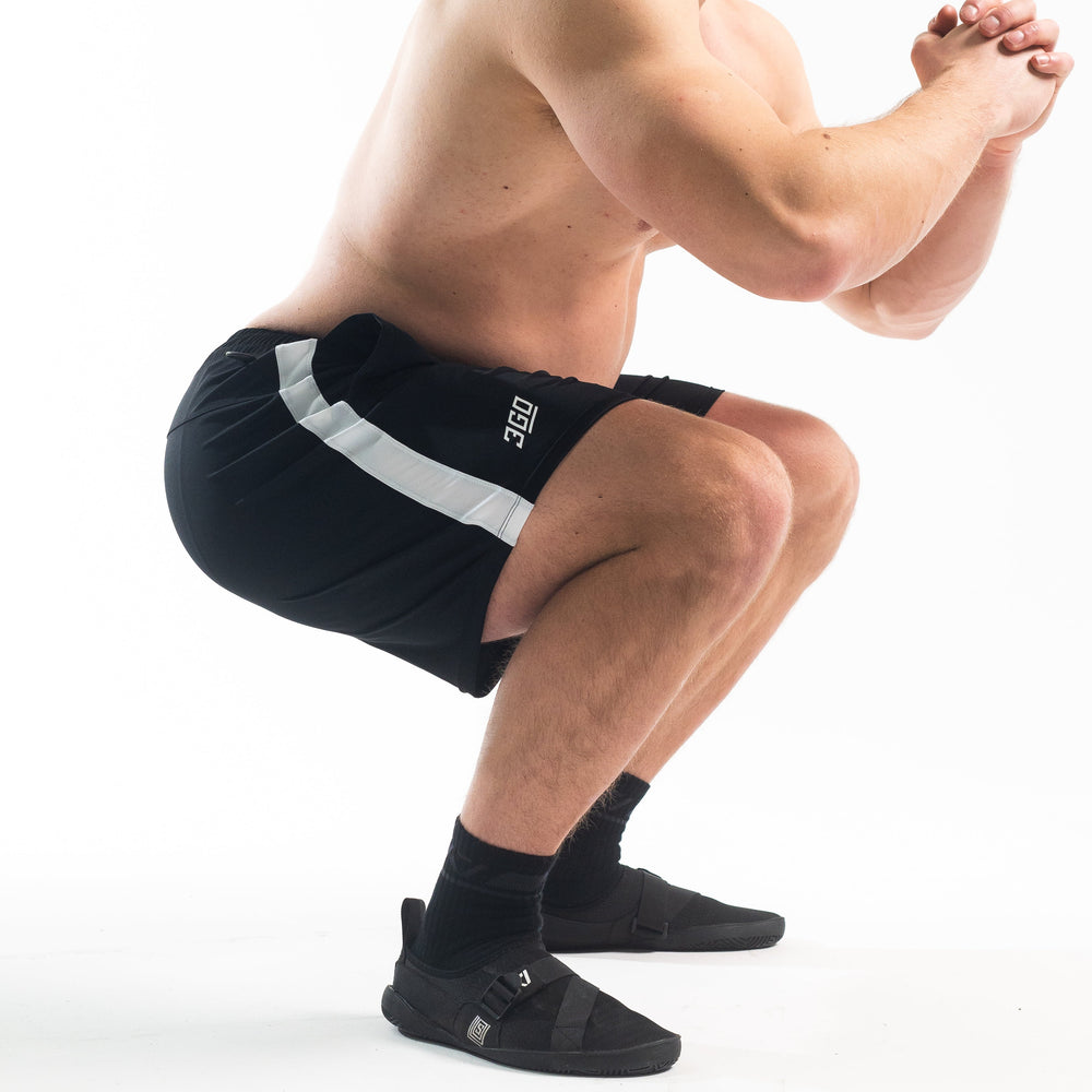 
                      
                        360GO was created to provide the flexibility for all movements in your training while offering comfort. These shorts offer 360 degrees of stretch in all angles and allow you to remain comfortable without limiting any movement in both training and life environments. Designed with a wide drawstring to easily adjust your waist without slipping. Purchase 360GO Domino Squat Shorts from A7 UK. All A7 Powerlifting Equipment shipping to UK, Norway, Switzerland and Iceland.
                      
                    