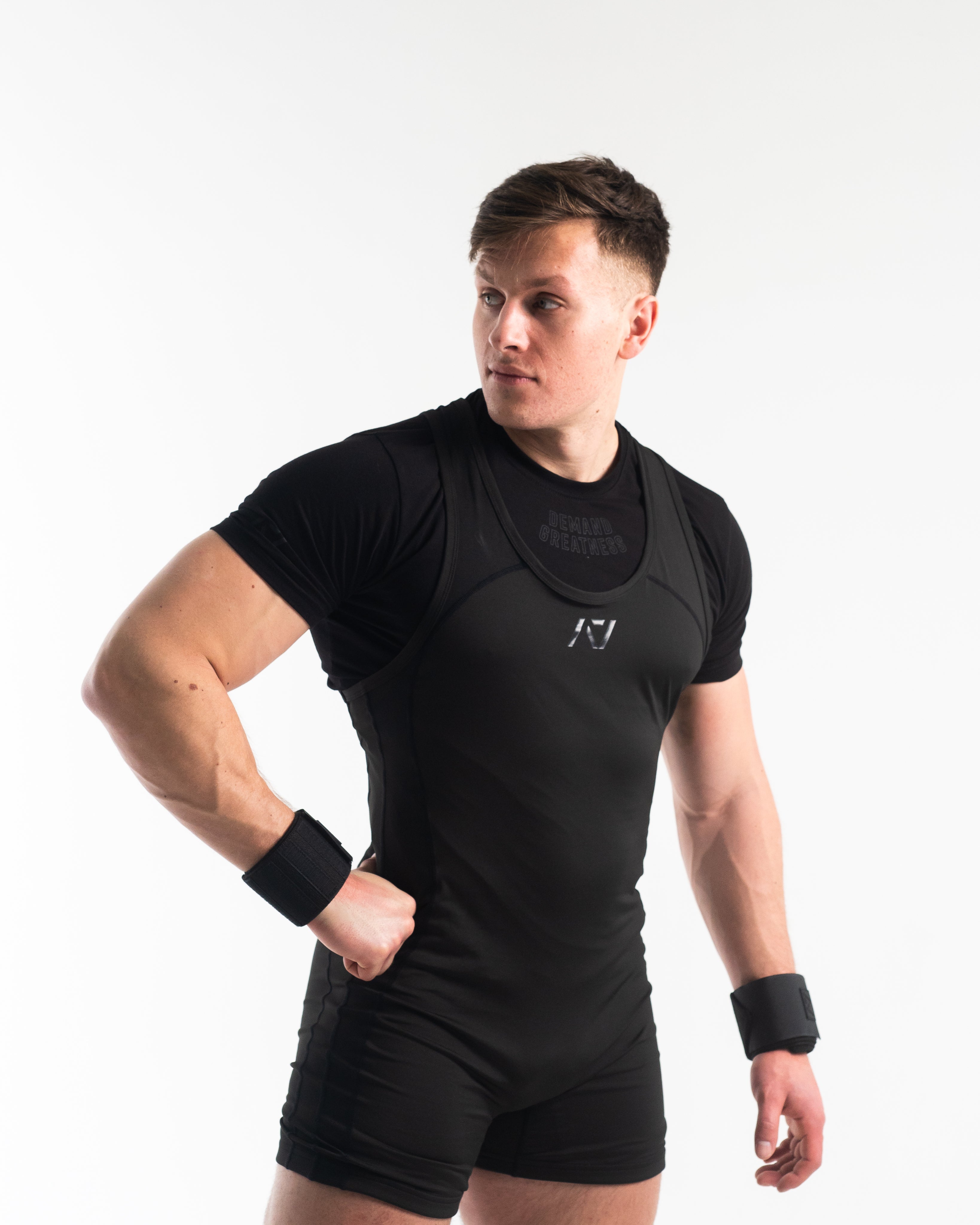 A7 IPF Approved Stealth Luno singlet features extra lat mobility, side panel stitching to guide the squat depth level and curved panel design for a slimming look. The Women's cut singlet features a tapered waist and additional quad room. The IPF Approved Kit includes Luno Powerlifting Singlet, A7 Meet Shirt, A7 Zebra Wrist Wraps, A7 Deadlift Socks, Hourglass Knee Sleeves (Stiff Knee Sleeves and Rigor Mortis Knee Sleeves). All A7 Powerlifting Equipment shipping to UK, Norway, Switzerland and Iceland.