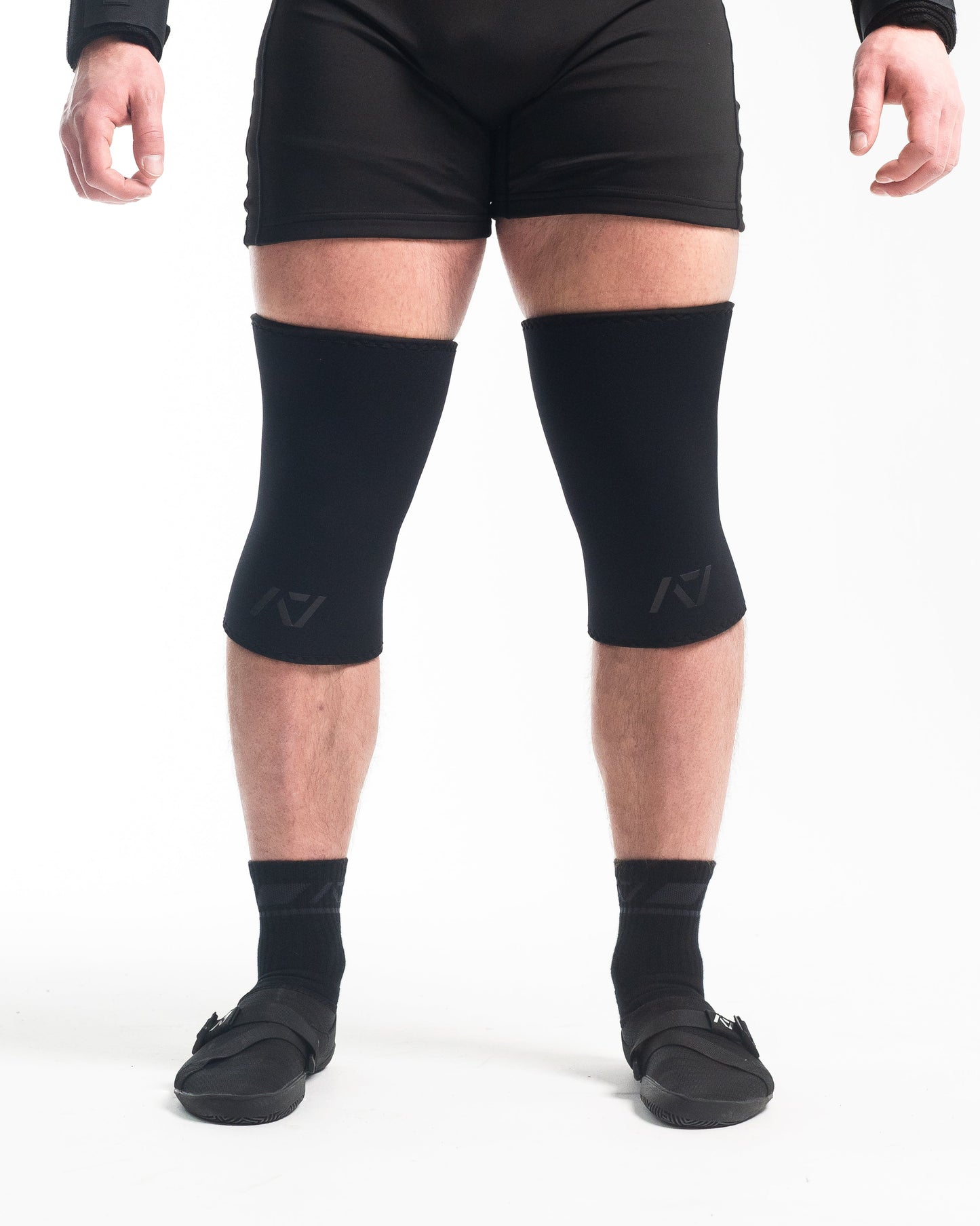 A7 IPF Approved Hourglass Knee Sleeves feature an hourglass-shaped centre taper fit to help provide knee compression while maintaining proper tightness around the calf and quad, offered in three stiffnesses (Flexi, Stiff and Rigor Mortis). Shop the full A7 Powerlifting IPF Approved Equipment collection. The IPF Approved Kit includes Powerlifting Singlet, A7 Meet Shirt, A7 Zebra Wrist Wraps and A7 Deadlift Socks. All A7 Powerlifting Equipment shipping to UK, Norway, Switzerland and Iceland.