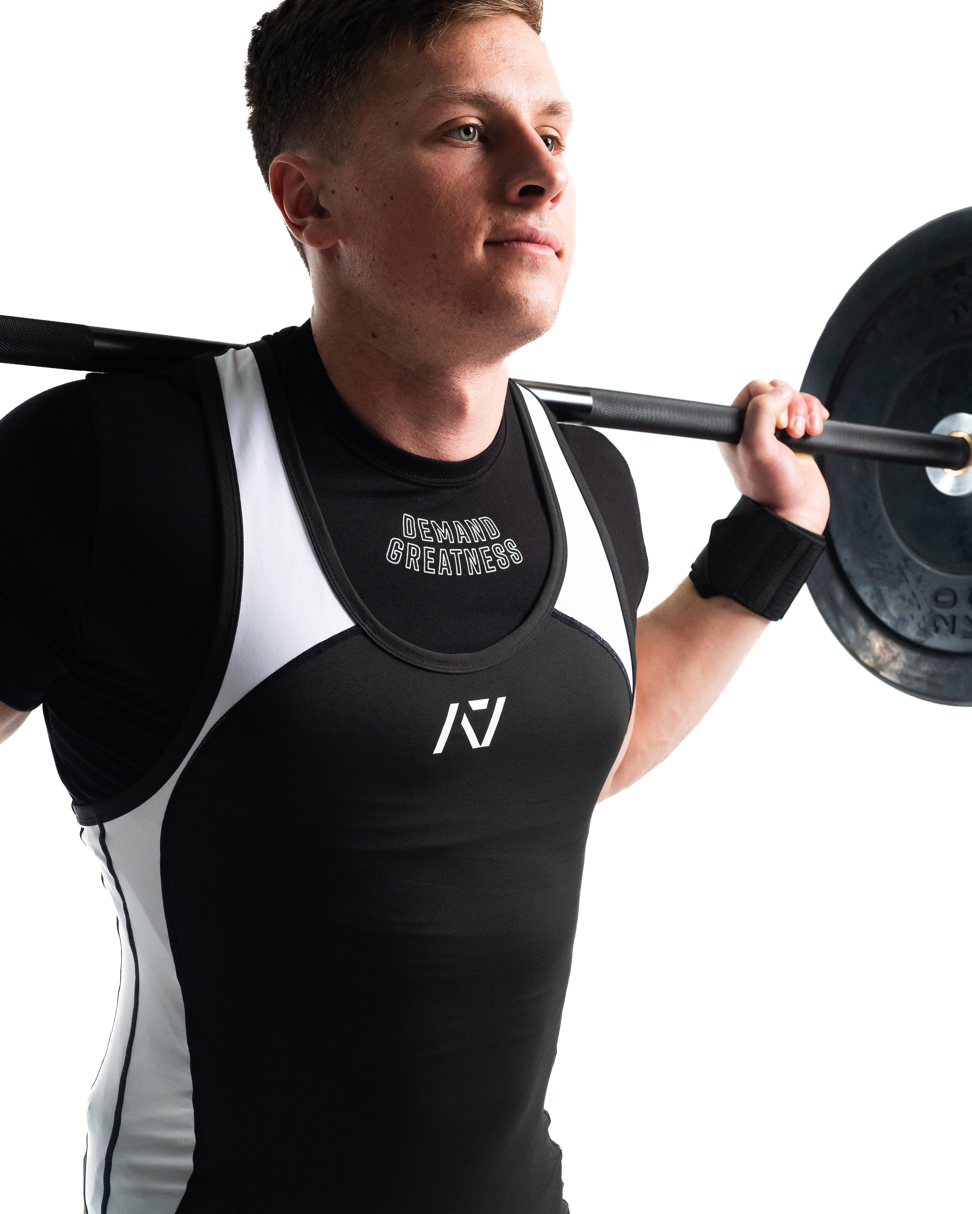 A7 IPF Approved Domino Luno singlet features extra lat mobility, side panel stitching to guide the squat depth level and curved panel design for a slimming look. The Women's cut singlet features a tapered waist and additional quad room. The IPF Approved Kit includes Luno Powerlifting Singlet, A7 Meet Shirt, A7 Zebra Wrist Wraps, A7 Deadlift Socks, Hourglass Knee Sleeves (Stiff Knee Sleeves and Rigor Mortis Knee Sleeves). All A7 Powerlifting Equipment shipping to UK, Norway, Switzerland and Iceland.
