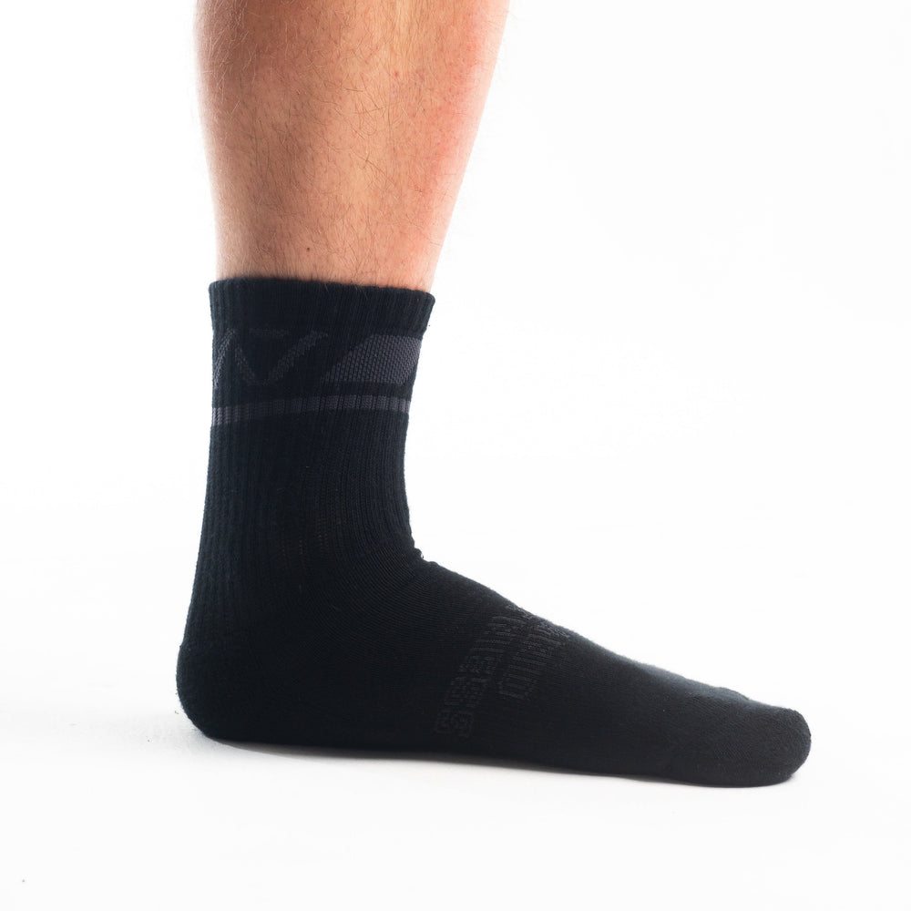 
                      
                        A7 Stealth Crew socks showcase gold logos and let your energy show on the platform, in your training or while out and about. The IPF Approved Stealth Meet Kit includes Powerlifting Singlet, A7 Meet Shirt, A7 Zebra Wrist Wraps, A7 Deadlift Socks, Hourglass Knee Sleeves (Stiff Knee Sleeves and Rigor Mortis Knee Sleeves). All A7 Powerlifting Equipment shipping to UK, Norway, Switzerland and Iceland.
                      
                    