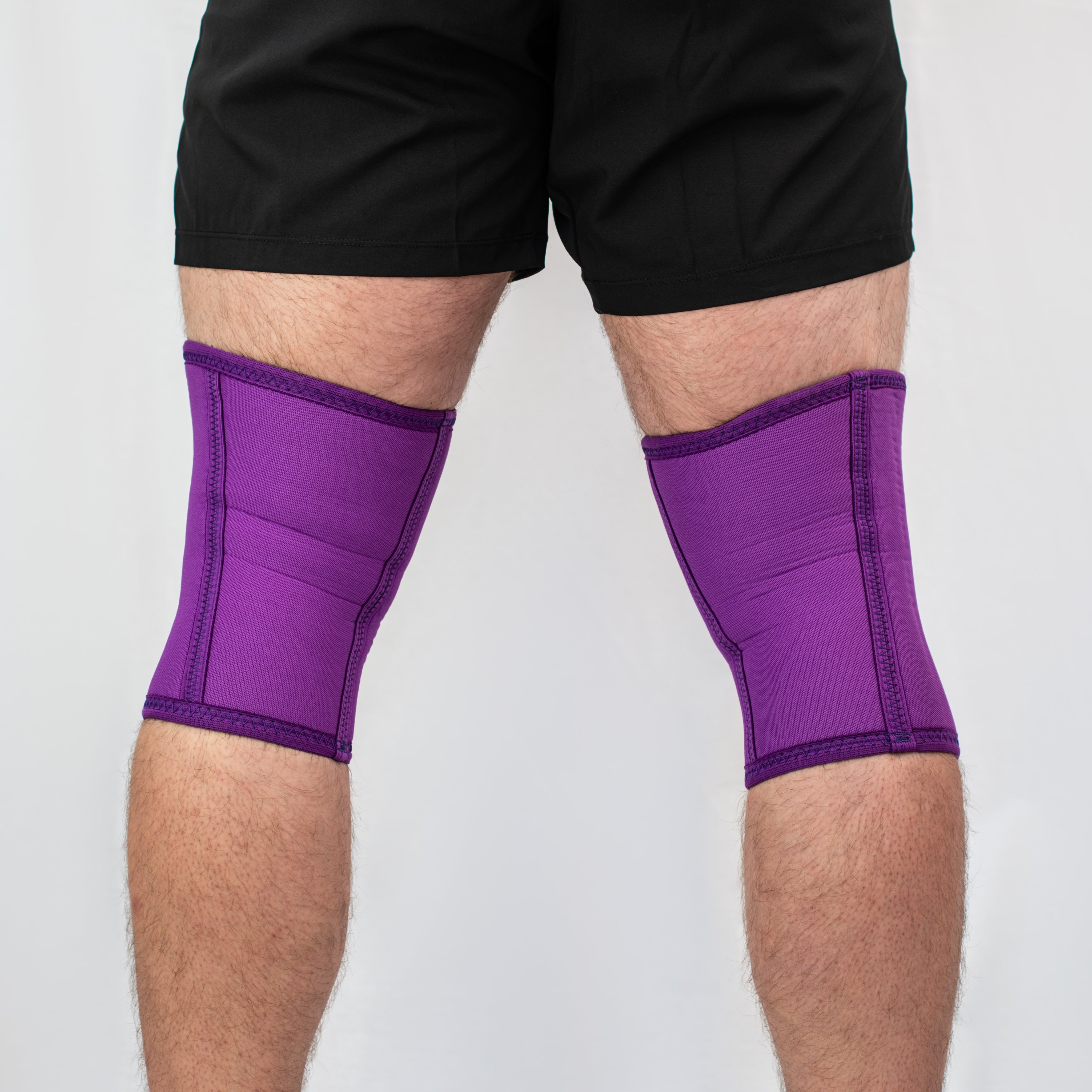 A7 IPF approved Purple CONE knee sleeves are structured with a downward cut panel on the back of the quad and calf to ensure ultimate compression at the knee joint. A7 CONE knee sleeves are IPF approved for use in all powerlifting competitions. A7 CONE Knee Sleeves are IPF Approved Kit. A7 cone knee sleeves are made with high quality neoprene and the knee sleeves are sold as a pair. The double seam on the knee sleeves create a greater tension on the knee joint. A7 UK shipping to UK and Europe. 
