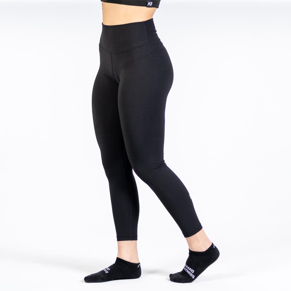High-waisted long-ribbed leggings VIKI BLACK – Women's leggings at  affordable prices from Miss Leelas