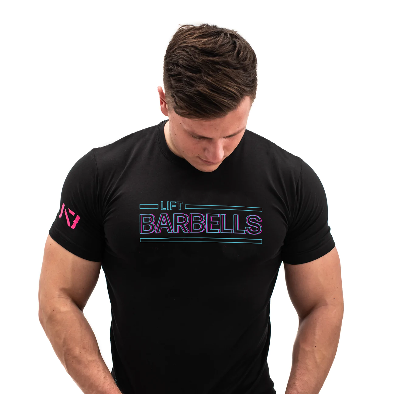 The Lift Bar Grip Shirt reminds us of our focus in workouts – to Lift Barbells! The design features a fun pop of colour on the dark background. The Lift Bar Grip Shirt is great for powerlifters. Purchase Lift Bar Grip from A7 UK and A7 Europe. The silicone grip helps with slippery commercial benches and bars and anchors the barbell to your back. A7UK has the best Powerlifting apparel for all workouts. Available in UK and Europe including France, Italy, Germany, the Netherlands, Sweden and Poland.