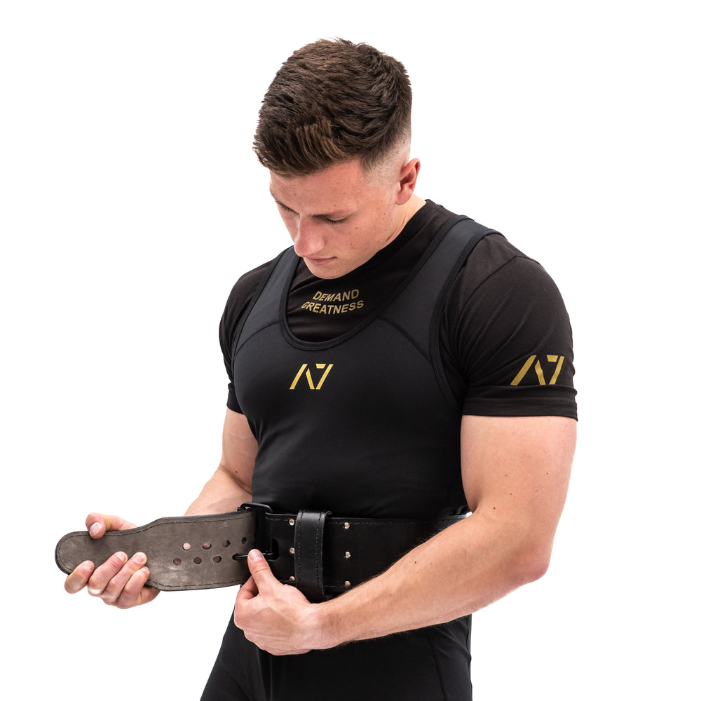 
                      
                        A7 IPF Approved Powerlifting Singlet is designed exclusively for powerlifting. It is very comfortable to wear and feels soft on bare skin. A7 Powerlifting Singlet is made from breathable fabric and provides compression during your lifts. The perfect piece of IPF Approved Kit! A7 UK shipping to UK and Europe.
                      
                    