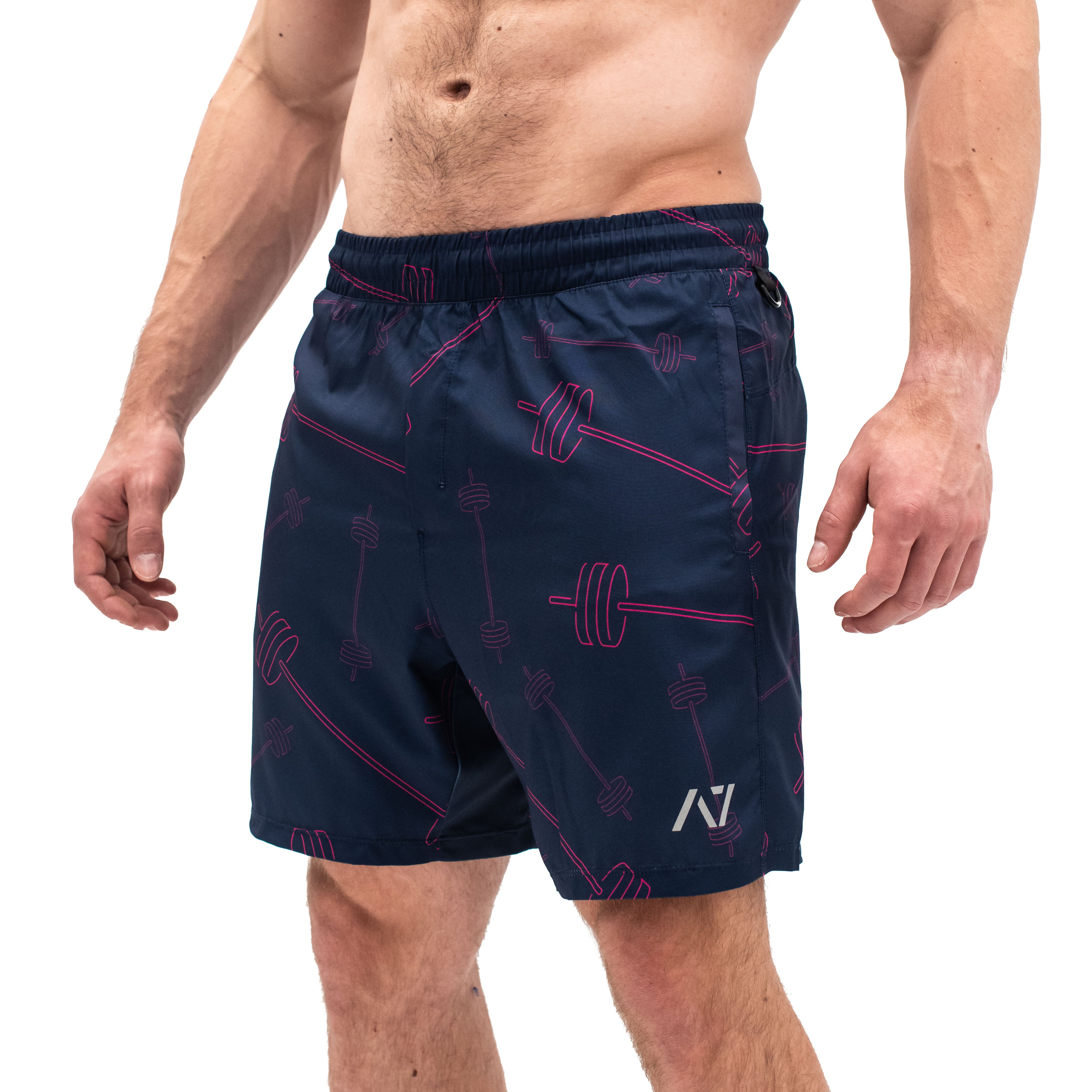 Have you ever squatted in shorts and realised that they may be too tight on you at the bottom of a squat? We have solved this problem with A7 Centre-stretch Squat Shorts. The shorts are made with stretchy fabric in between legs so you are never constricted during your squat. KWD shorts have a shorter inseam and are designed to show off your quads (KWaDs).