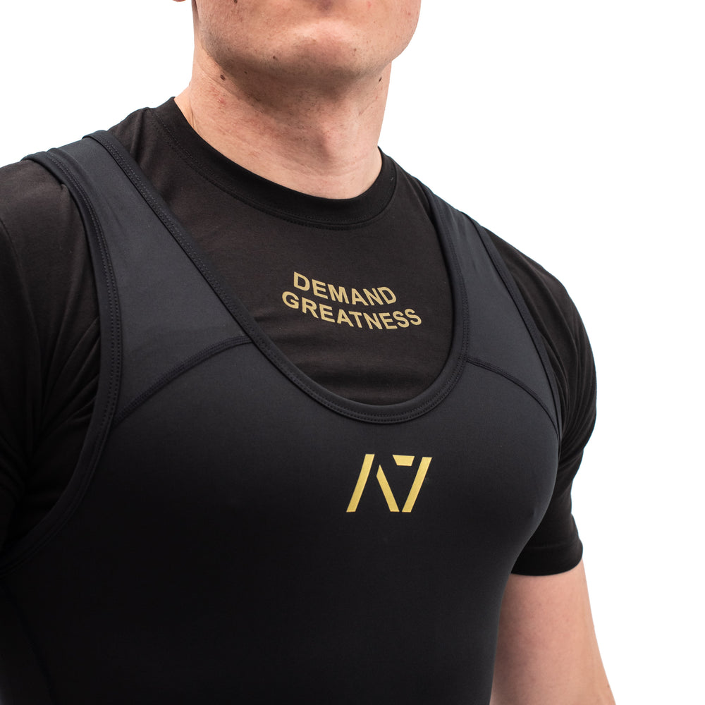 
                      
                        A7 IPF Approved Powerlifting Singlet is designed exclusively for powerlifting. It is very comfortable to wear and feels soft on bare skin. A7 Powerlifting Singlet is made from breathable fabric and provides compression during your lifts. The perfect piece of IPF Approved Kit! A7 UK shipping to UK and Europe.
                      
                    