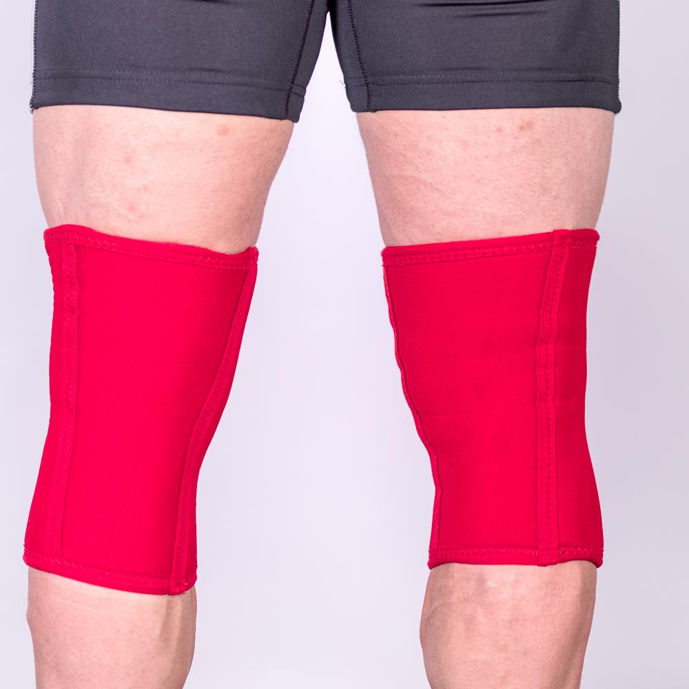 A7 IPF approved Fire Red CONE knee sleeves are structured with a downward cut panel on the back of the quad and calf to ensure ultimate compression at the knee joint. A7 CONE knee sleeves are IPF approved for use in all powerlifting competitions. A7 CONE Knee Sleeves are IPF Approved Kit. A7 cone knee sleeves are made with high quality neoprene and the knee sleeves are sold as a pair. The double seam on the knee sleeves create a greater tension on the knee joint. A7 UK shipping to UK and Europe.  